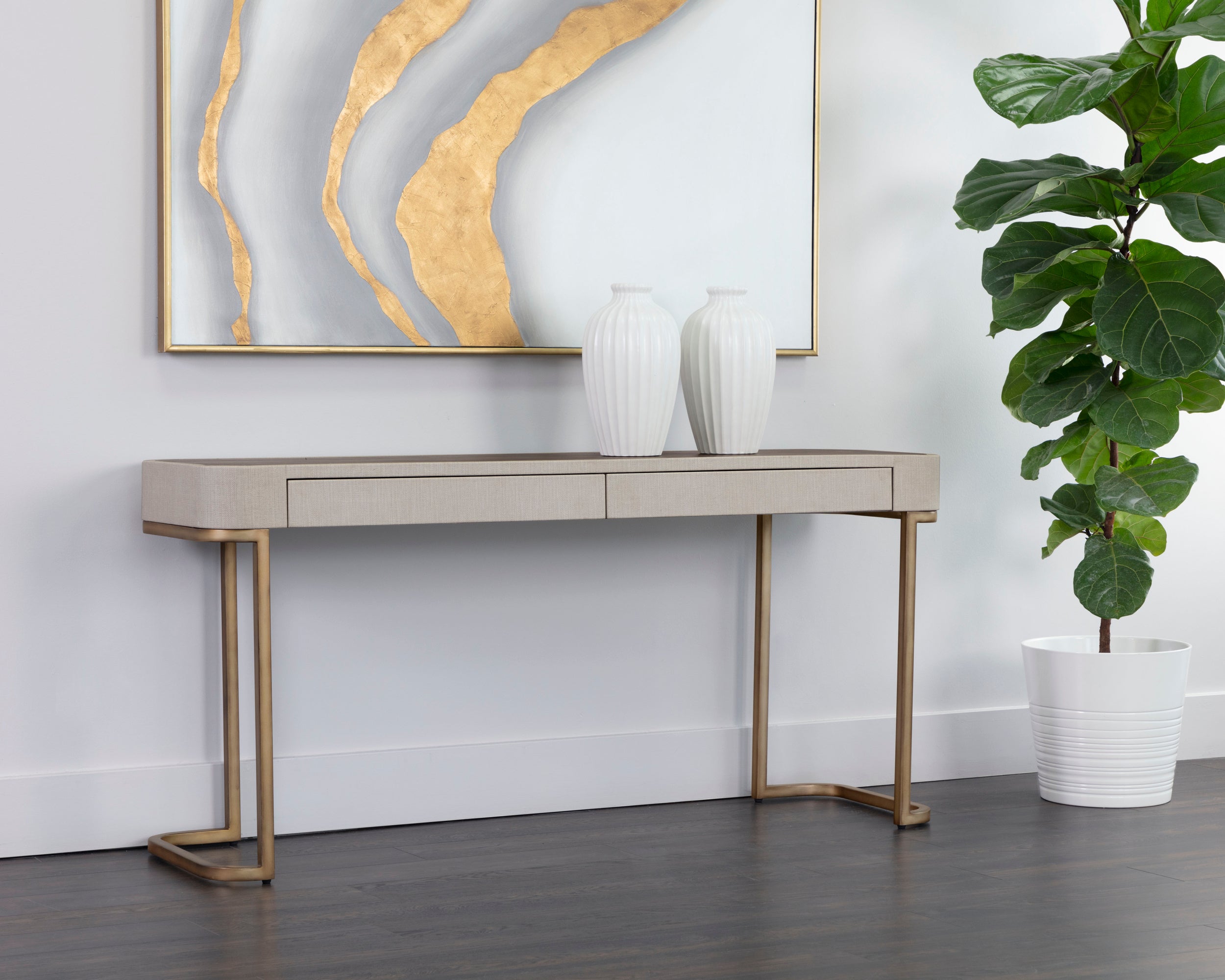 Jamille Console Table - Cream