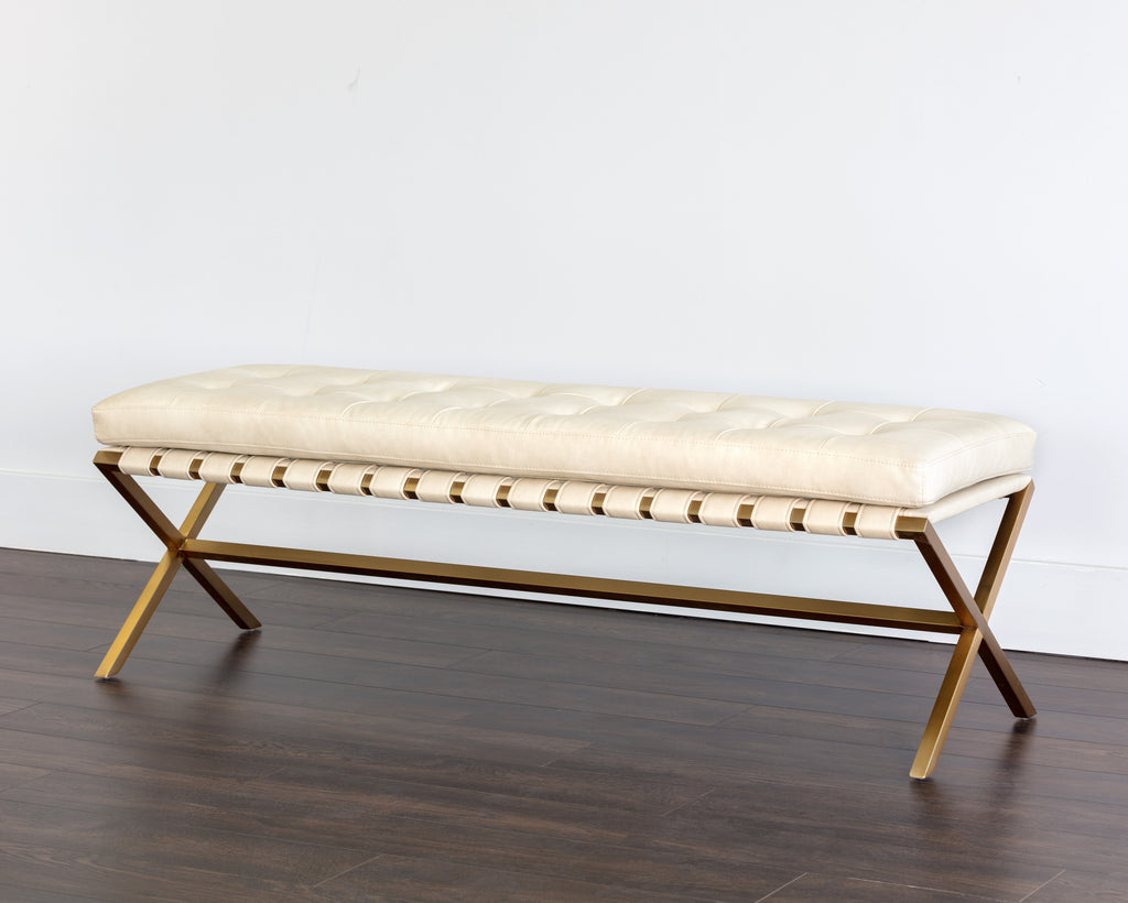 Kenji Bench - Gold - Bravo Cream