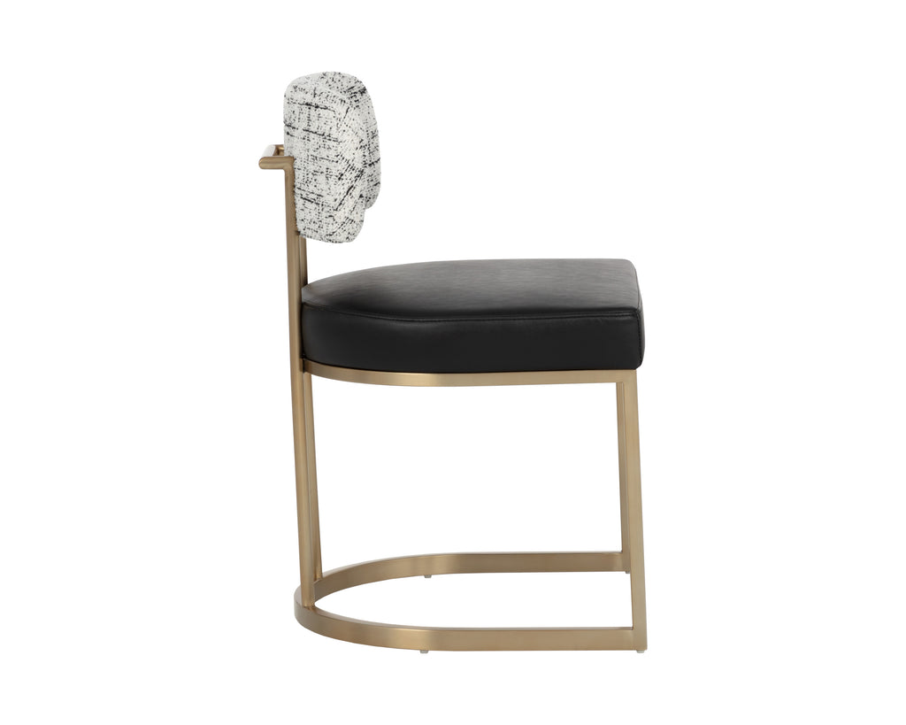 Larissa Dining Chair - Bravo Black / Halton Birch