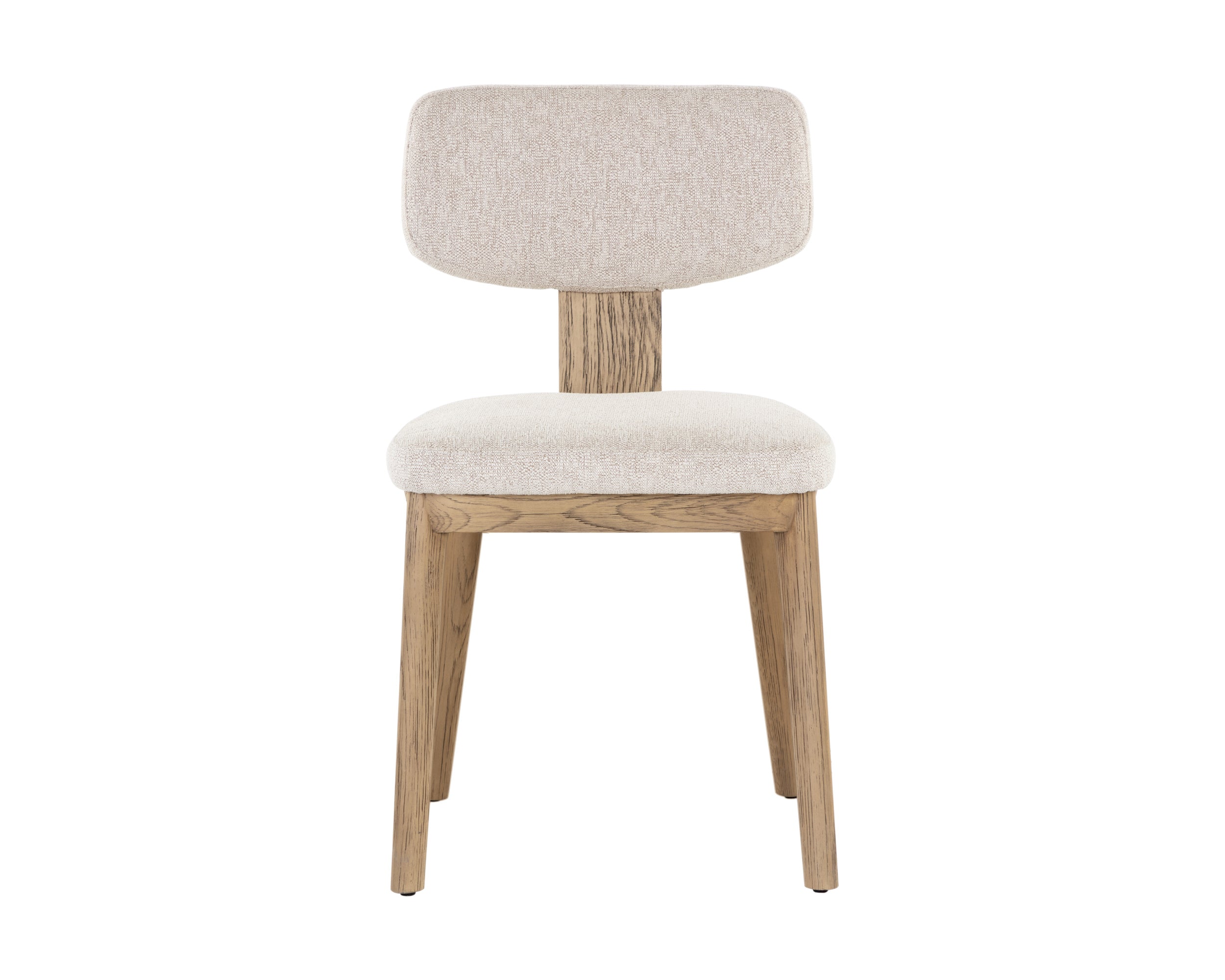 Rickett Dining Chair - Weathered Oak - Dove Cream
