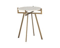 Anak End Table - White Marble