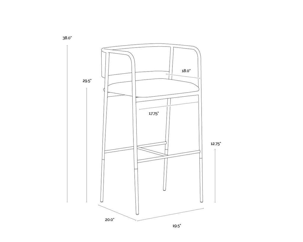 Brenan Barstool - Zenith Alabaster