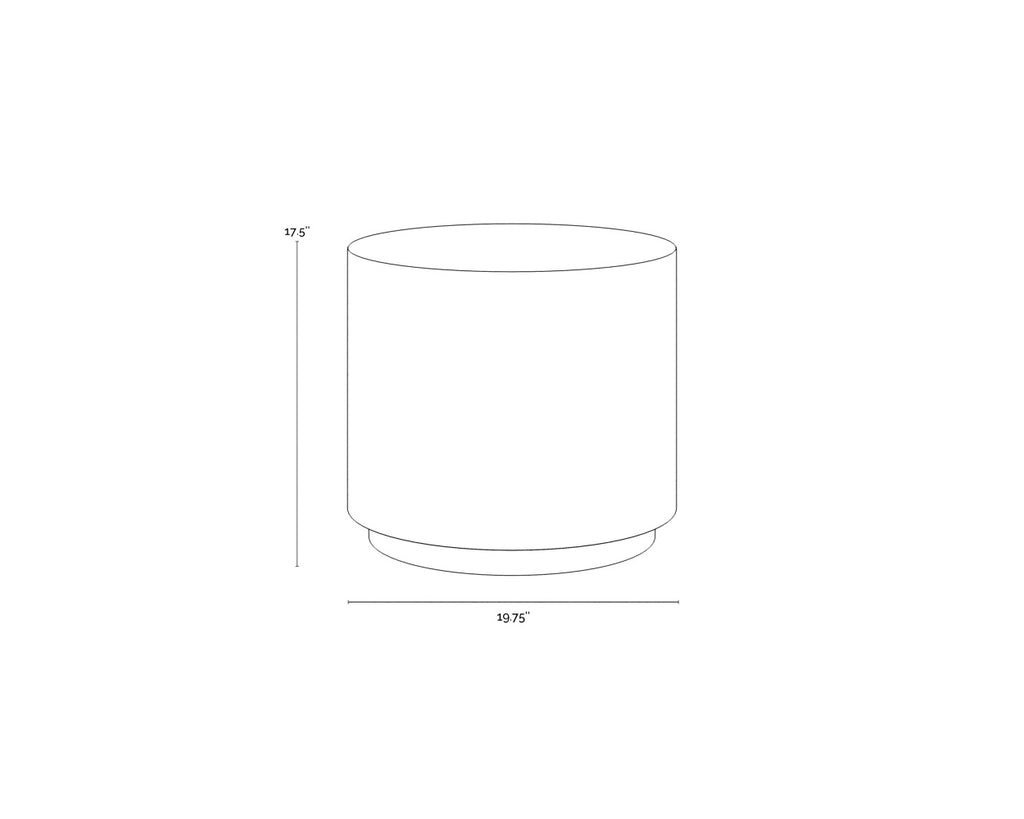 Rubin End Table - Grey