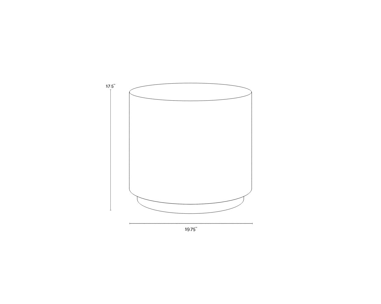 Rubin End Table - Grey