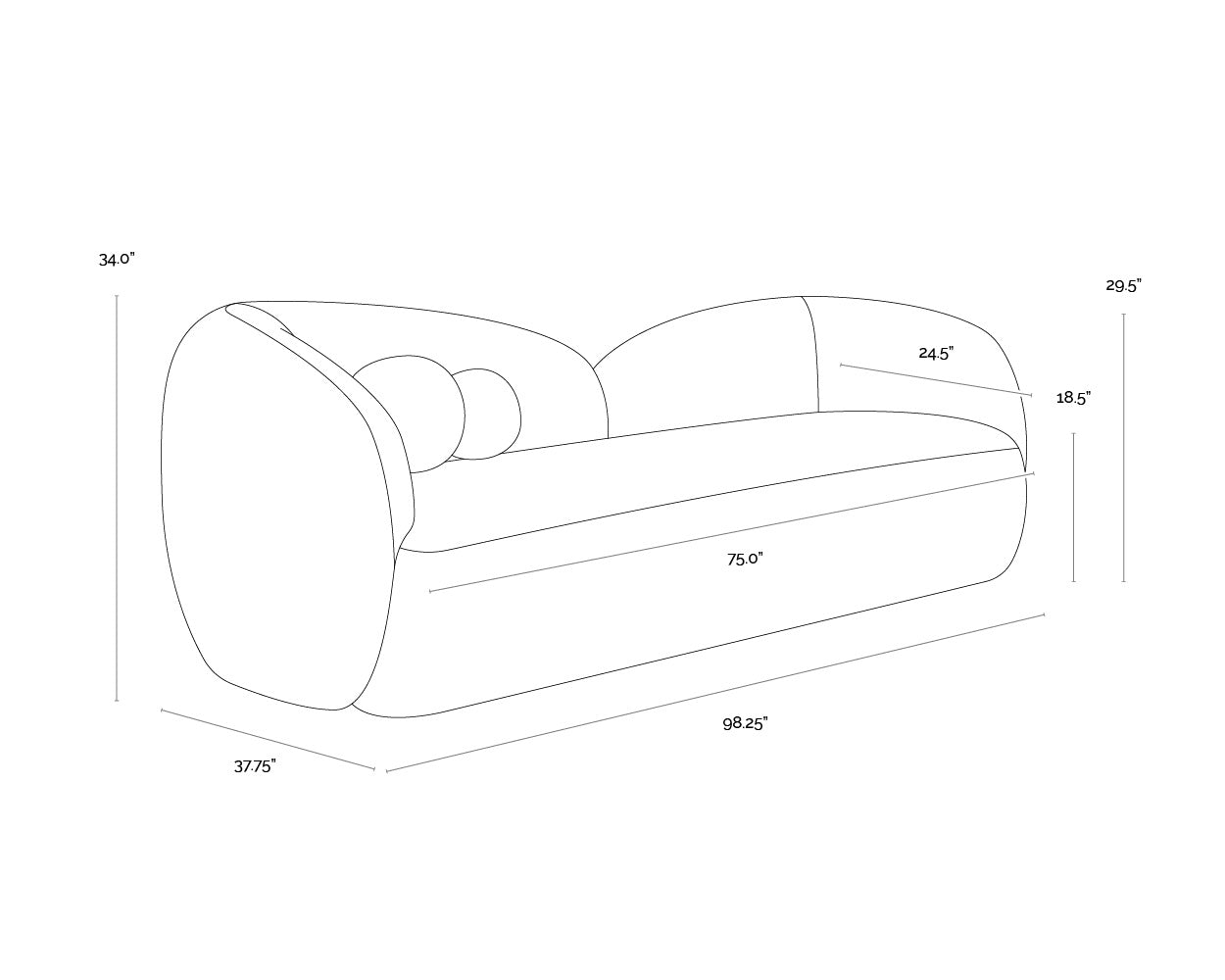 Esme Sofa - Altro Cappuccino
