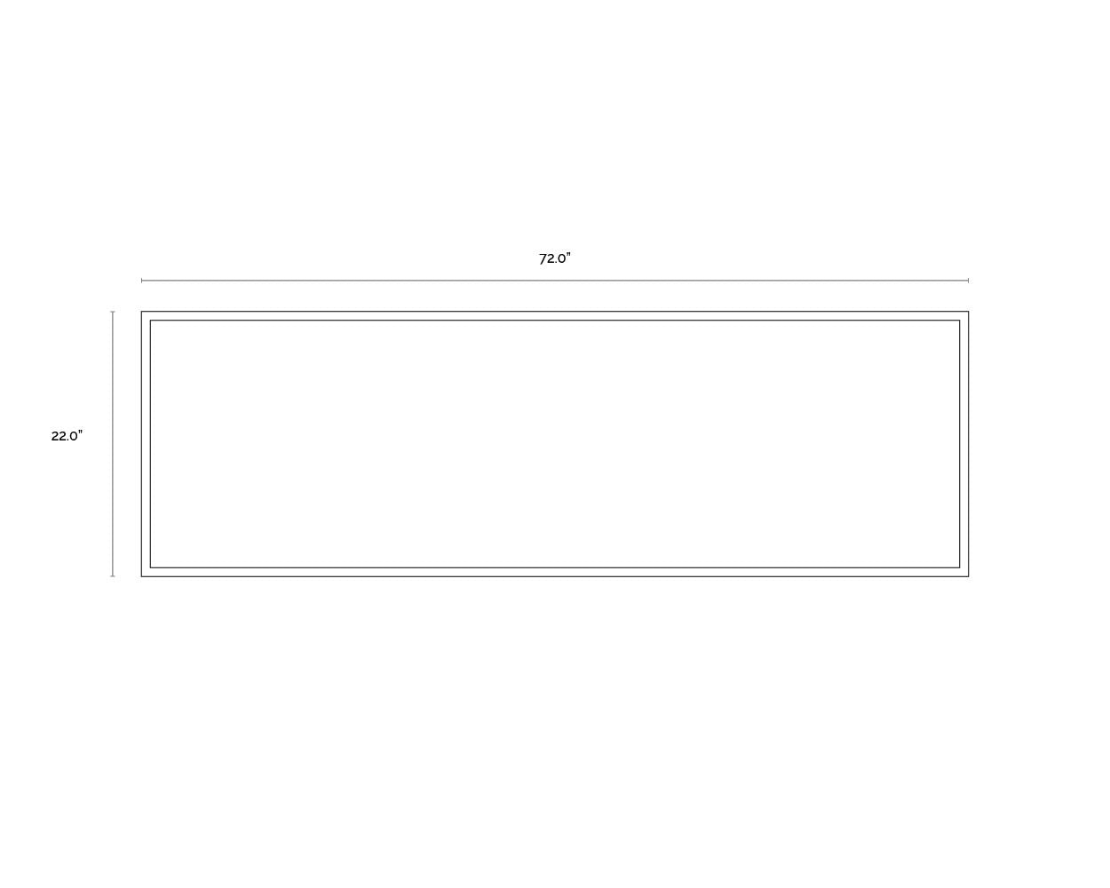 Mystic Landscape - 72" X 22" - Black Floater Frame