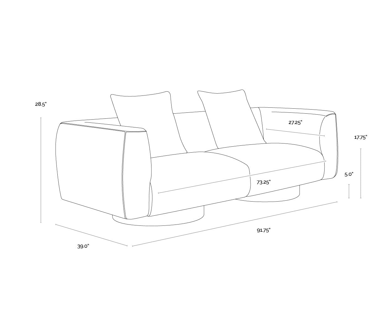 Mattis Sofa - Santa Cruz Oatmeal