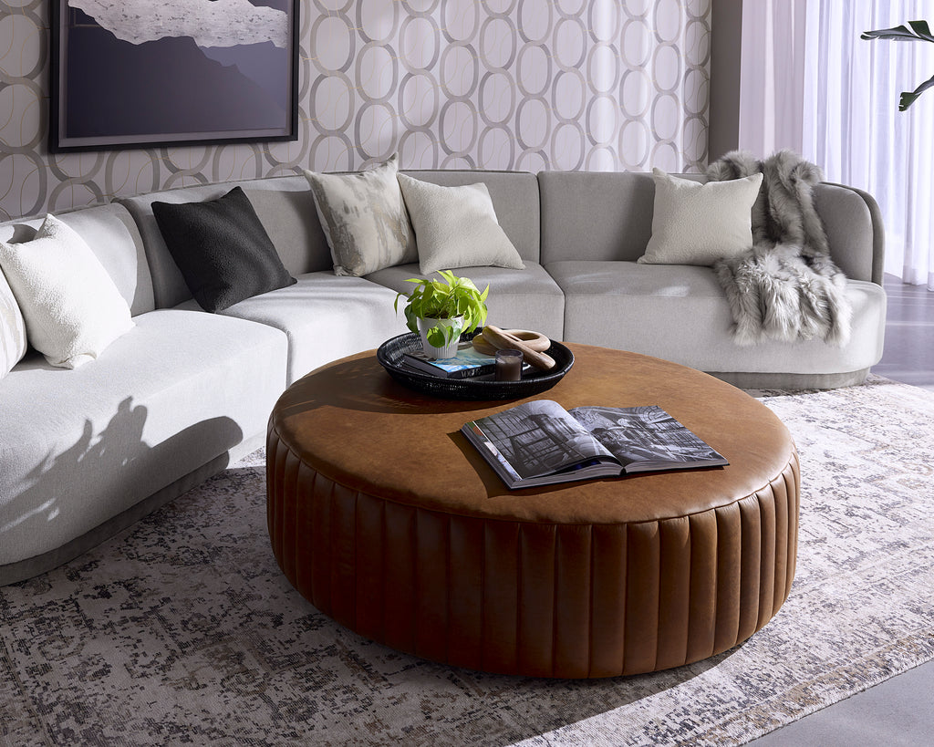 Divano Ottoman - Lucia Tobacco Leather