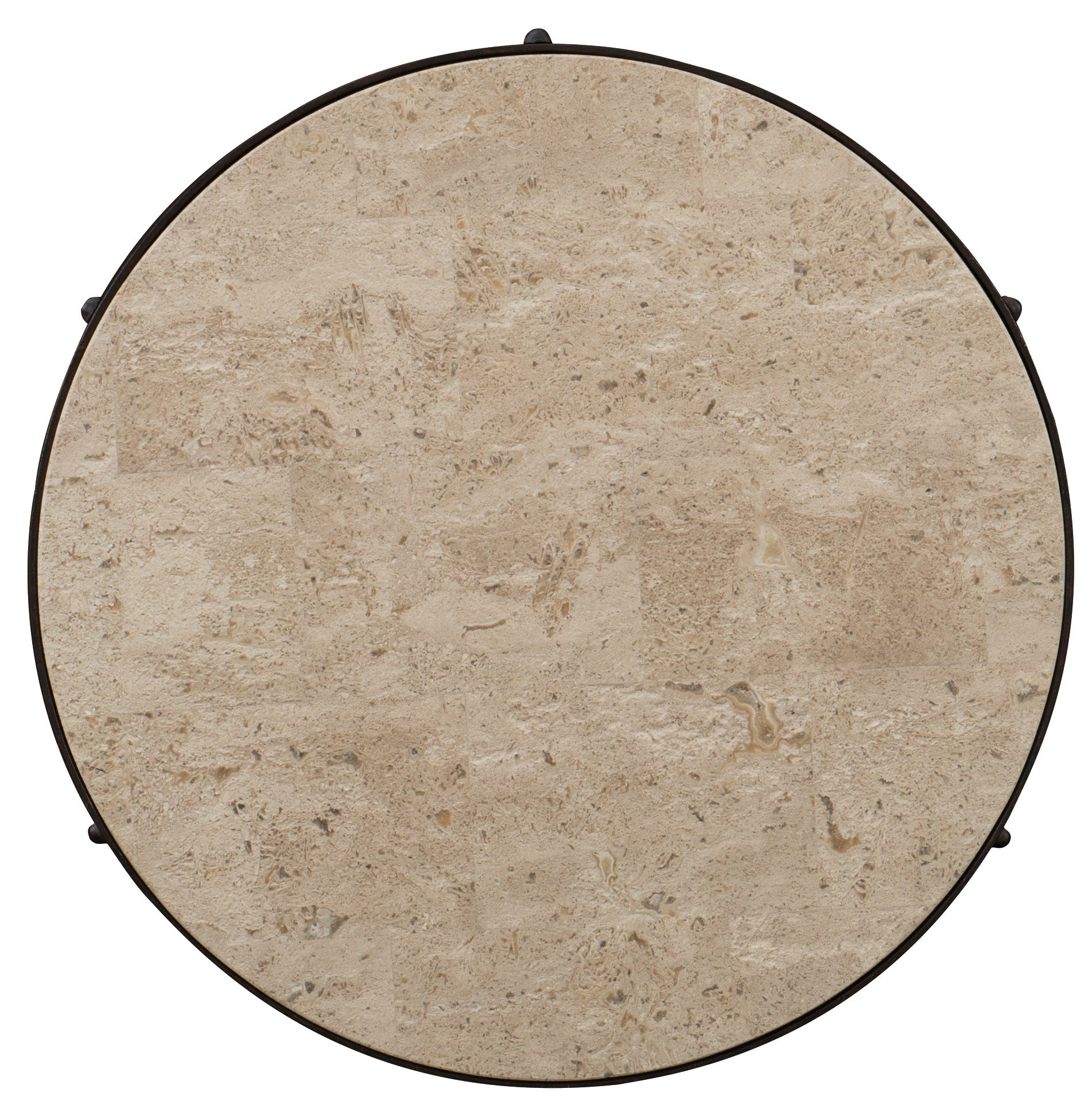 Luckenbach Metal and Stone End Table