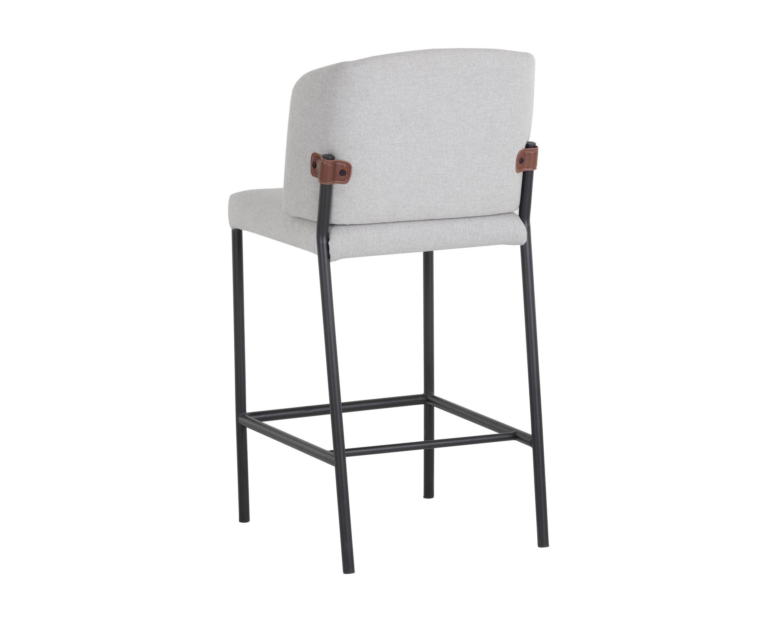 Pearce Counter Stool - Light Grey / Bravo Cognac