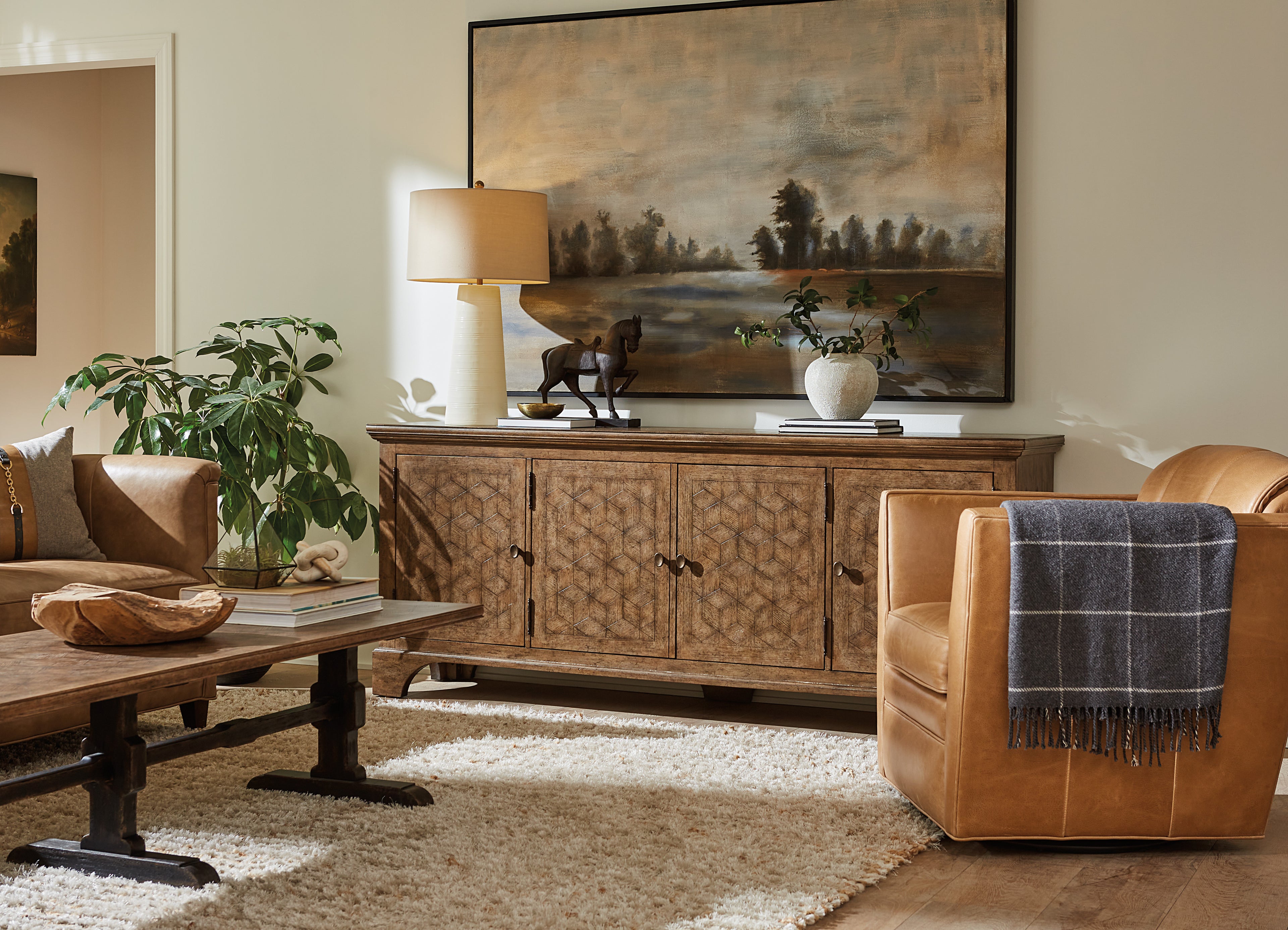 Americana Entertainment Credenza | Honey