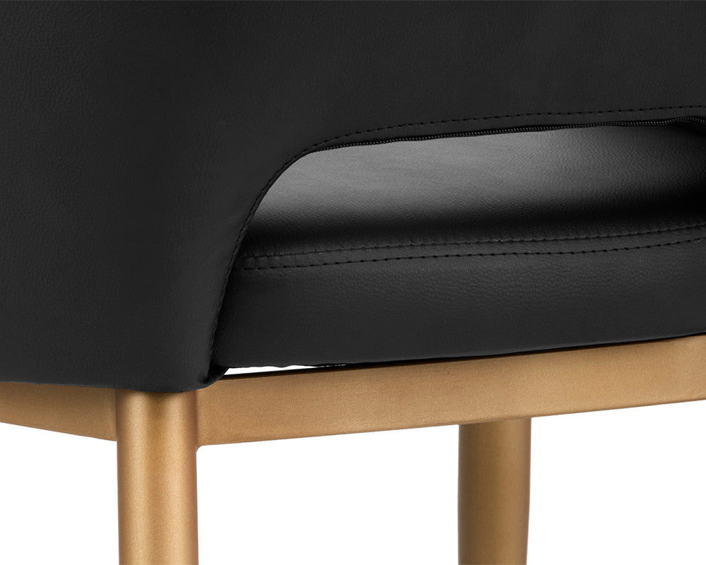 Thatcher Dining Armchair - Black - Antique Grey