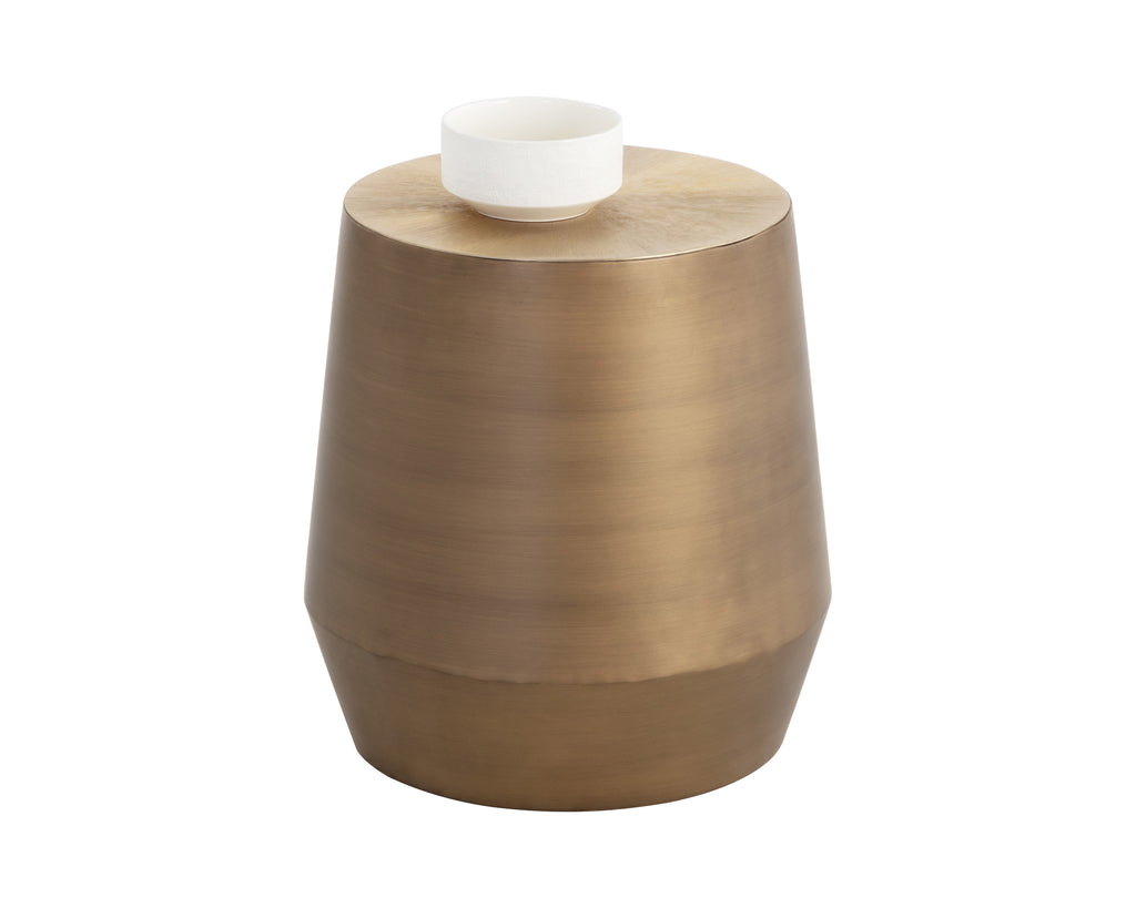 Creed End Table - Antique Gold