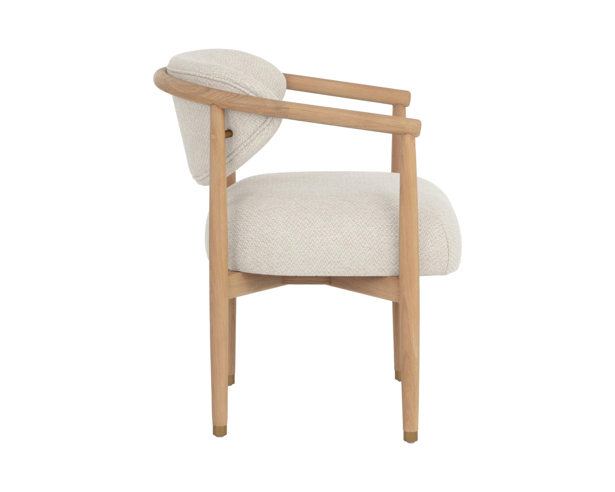 Sigrid Dining Armchair - Light Oak - Monument Oatmeal