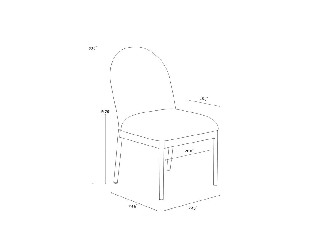 Calandri Dining Chair - Black - Louis Cream