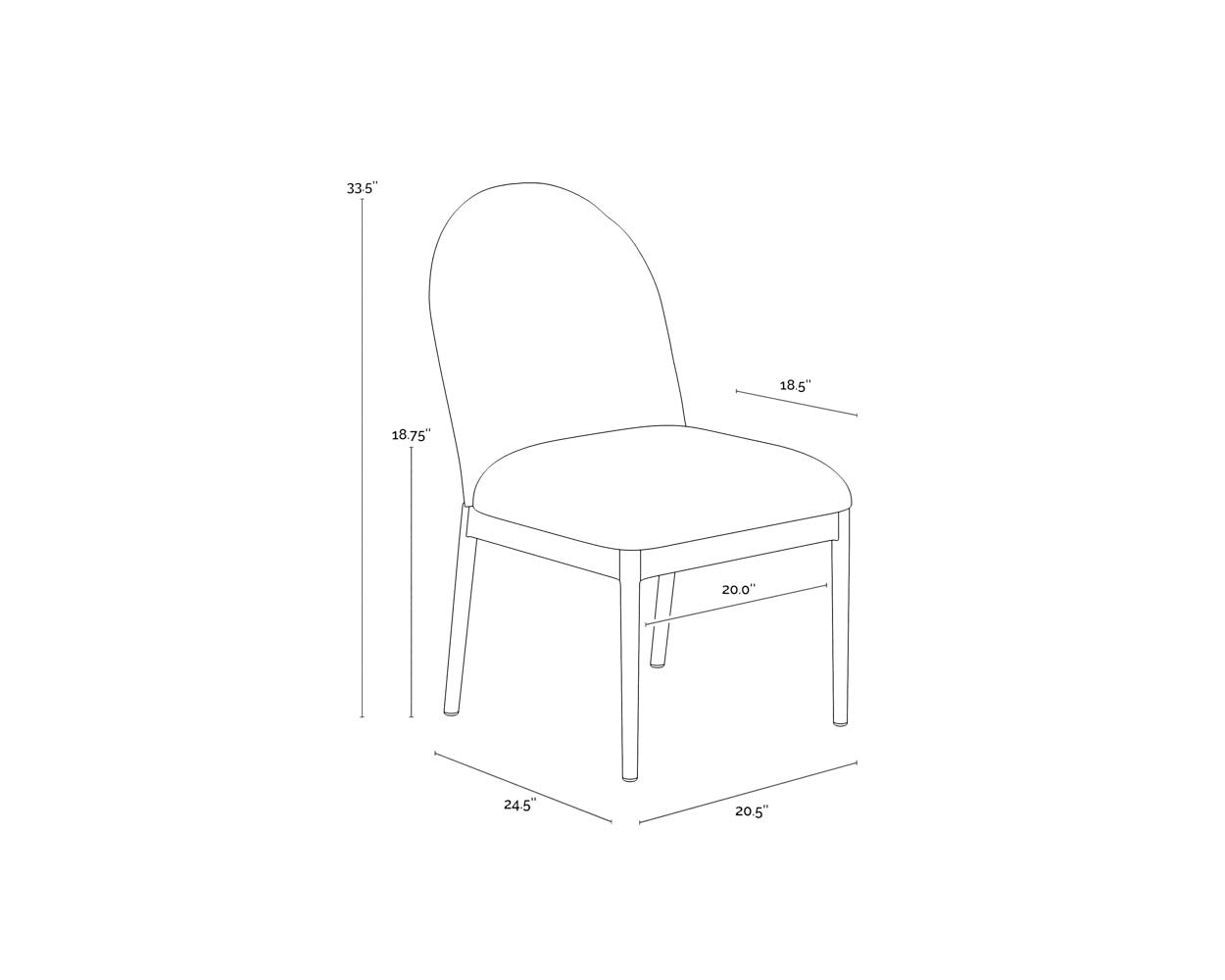 Calandri Dining Chair - Black - Louis Cream