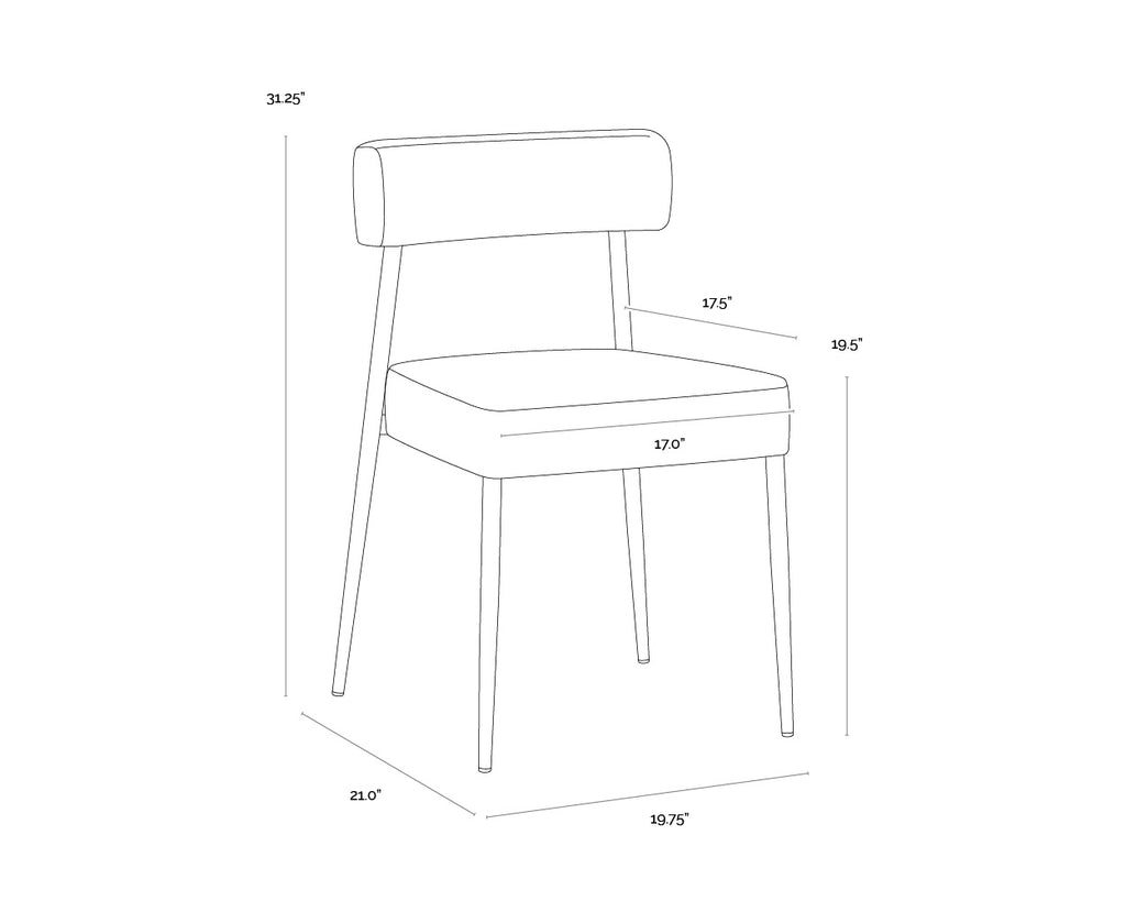 Ashwin Stackable Dining Chair - Bravo Black / Helios Check Black