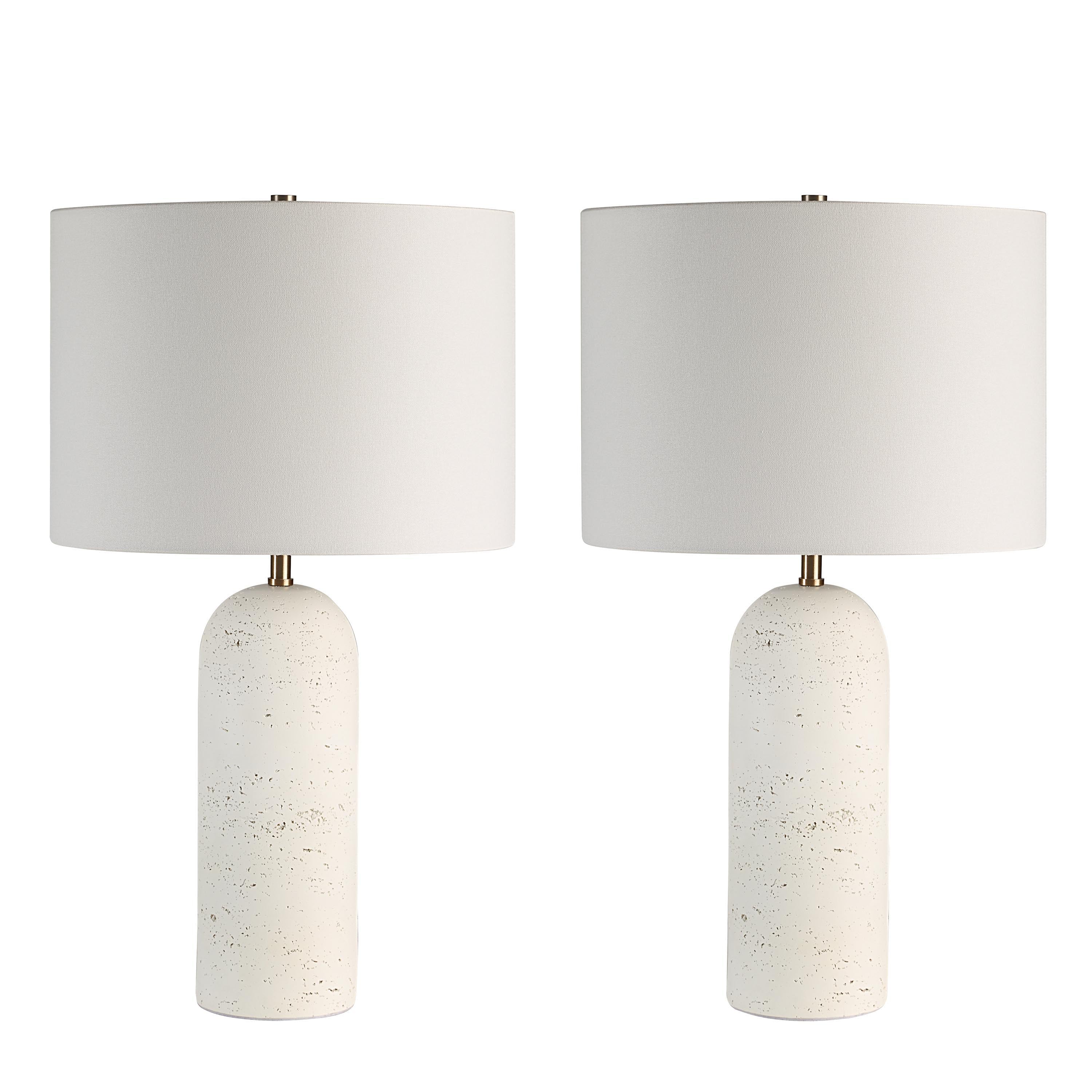 Dorato Table Lamp | White Travertine