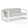 Newport Loveseat in Cast Silver, No Welt