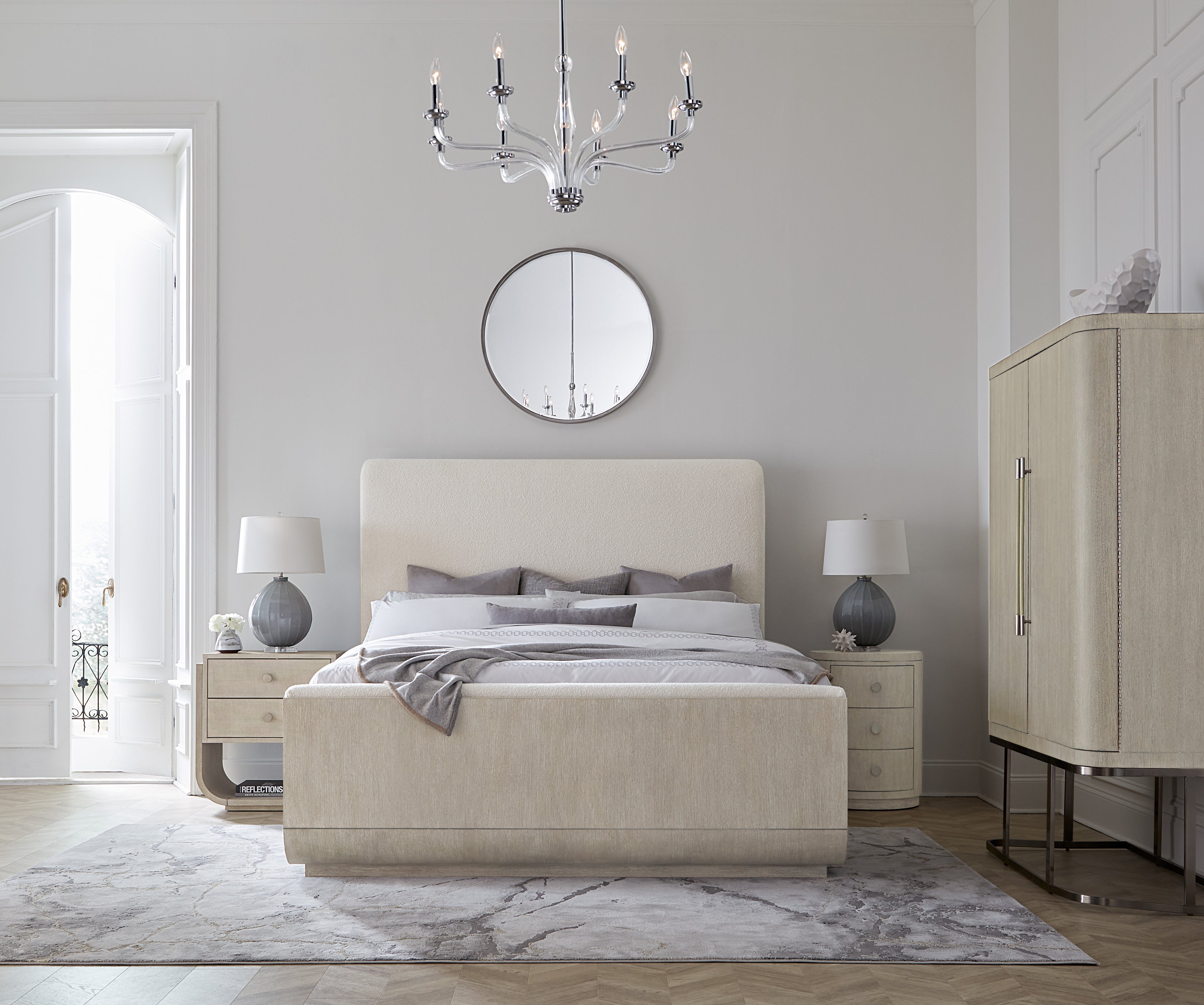 Modern Mood King Upholstered Panel Bed | Diamond