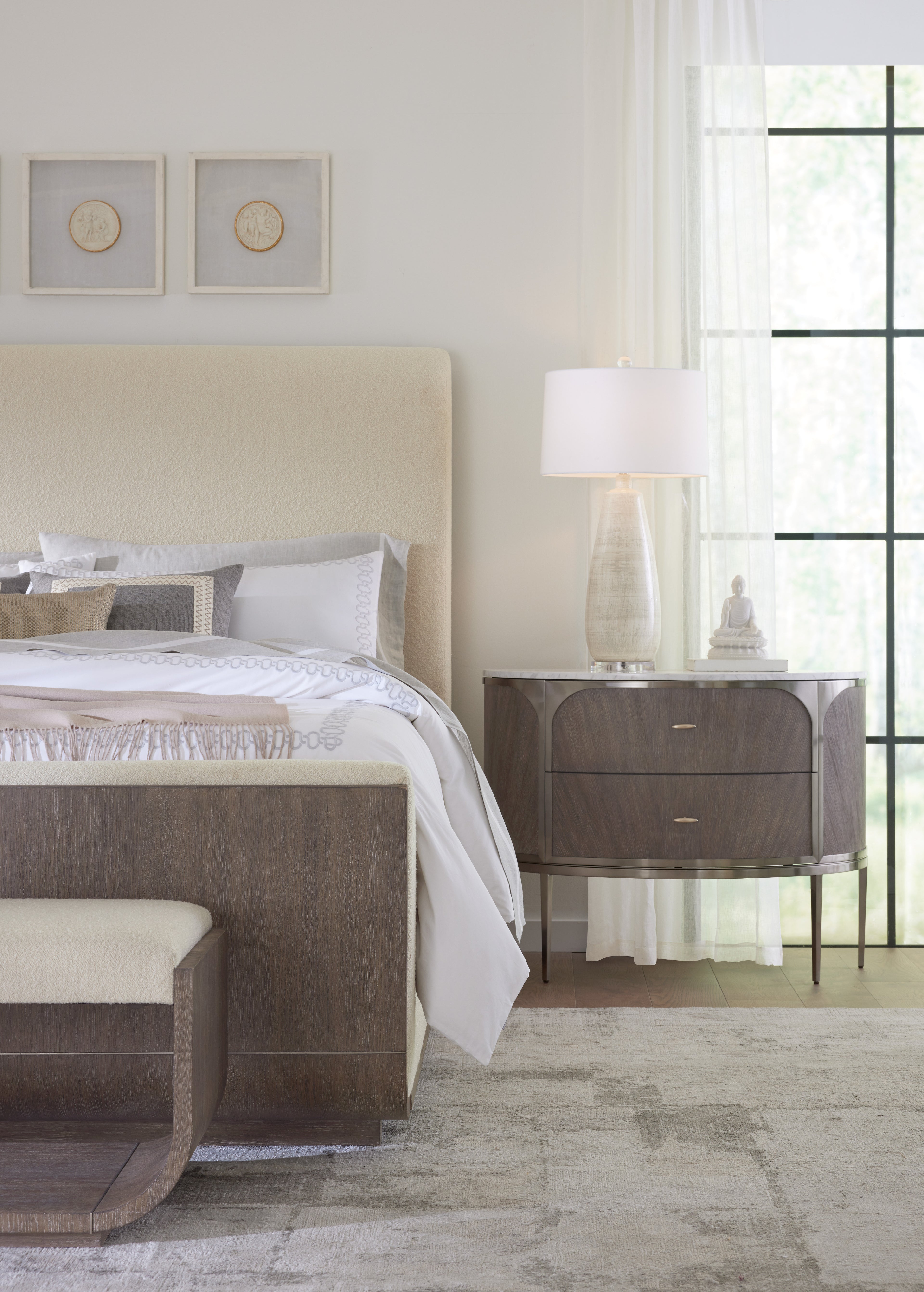 Modern Mood Queen Upholstered Panel Bed | Mink