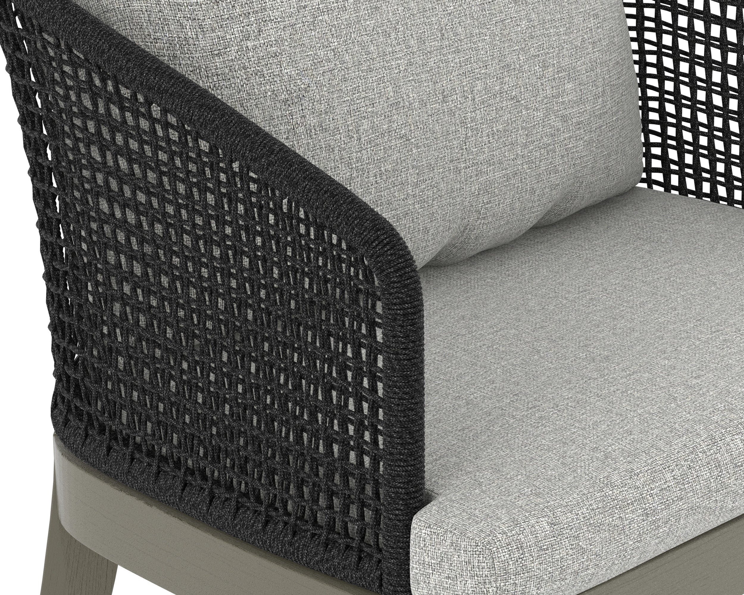 Capri Dining Armchair - Smoke Grey - Copacabana Marble