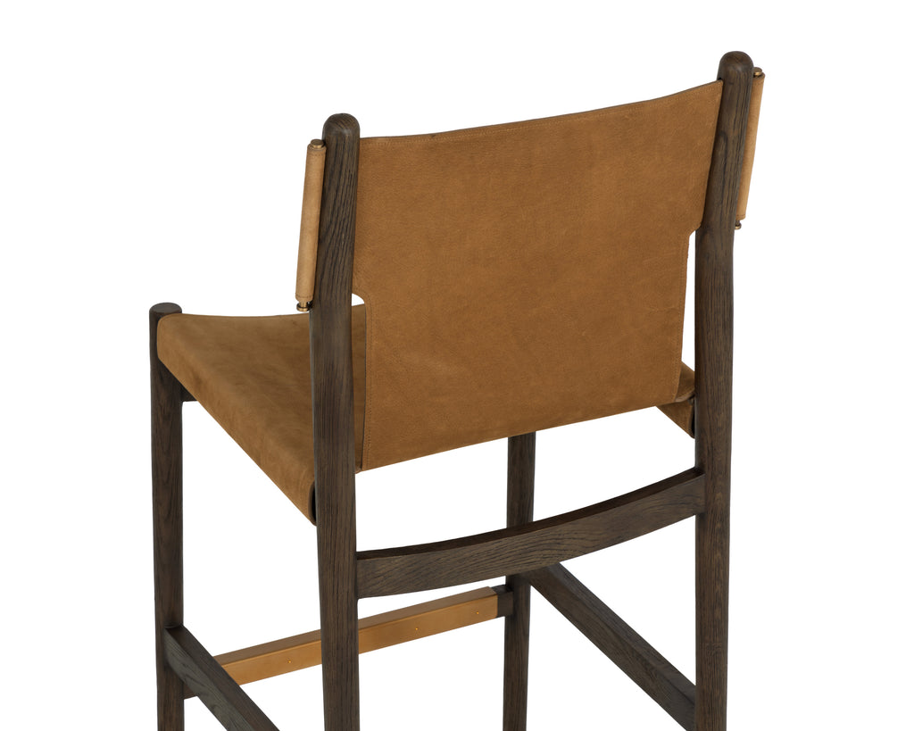 Argus Barstool - Nubuck Caramel Leather