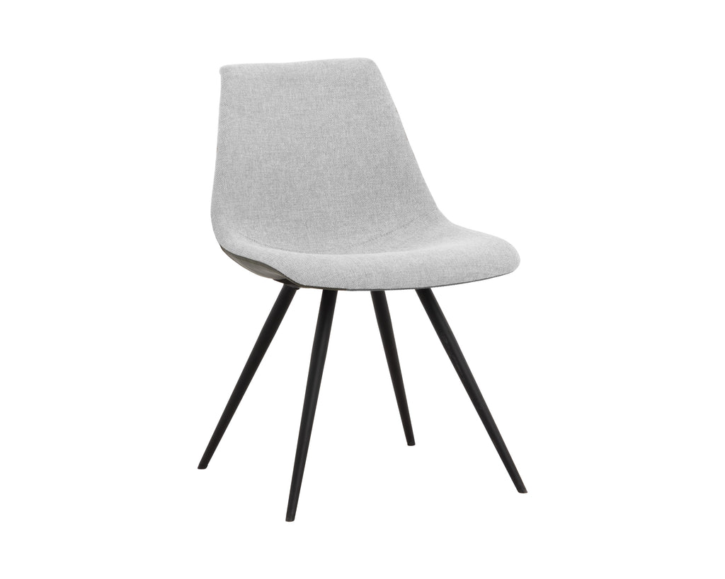 Lipa Dining Chair - Black - Belfast Heather Grey / Rosemary
