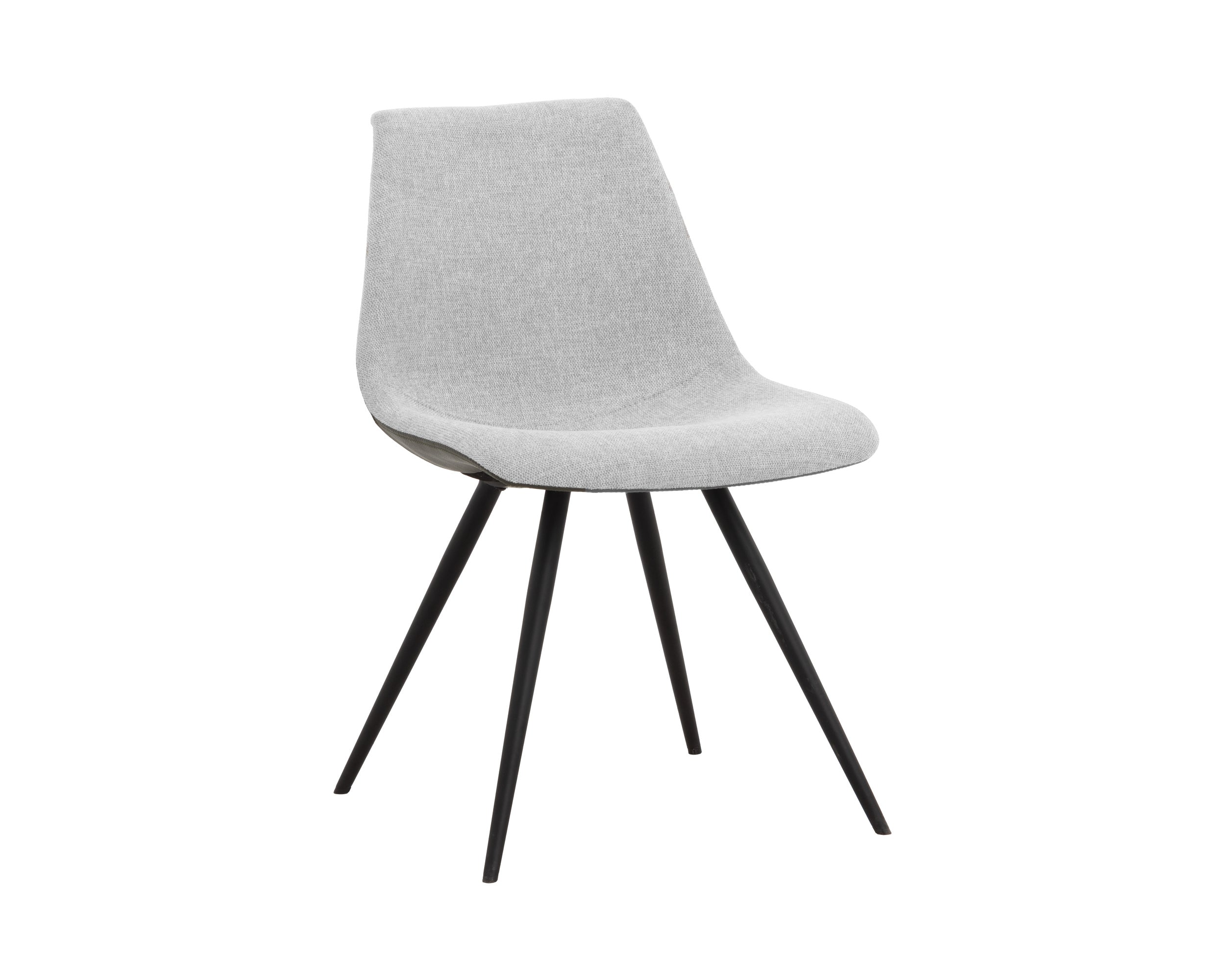 Lipa Dining Chair - Black - Belfast Heather Grey / Rosemary