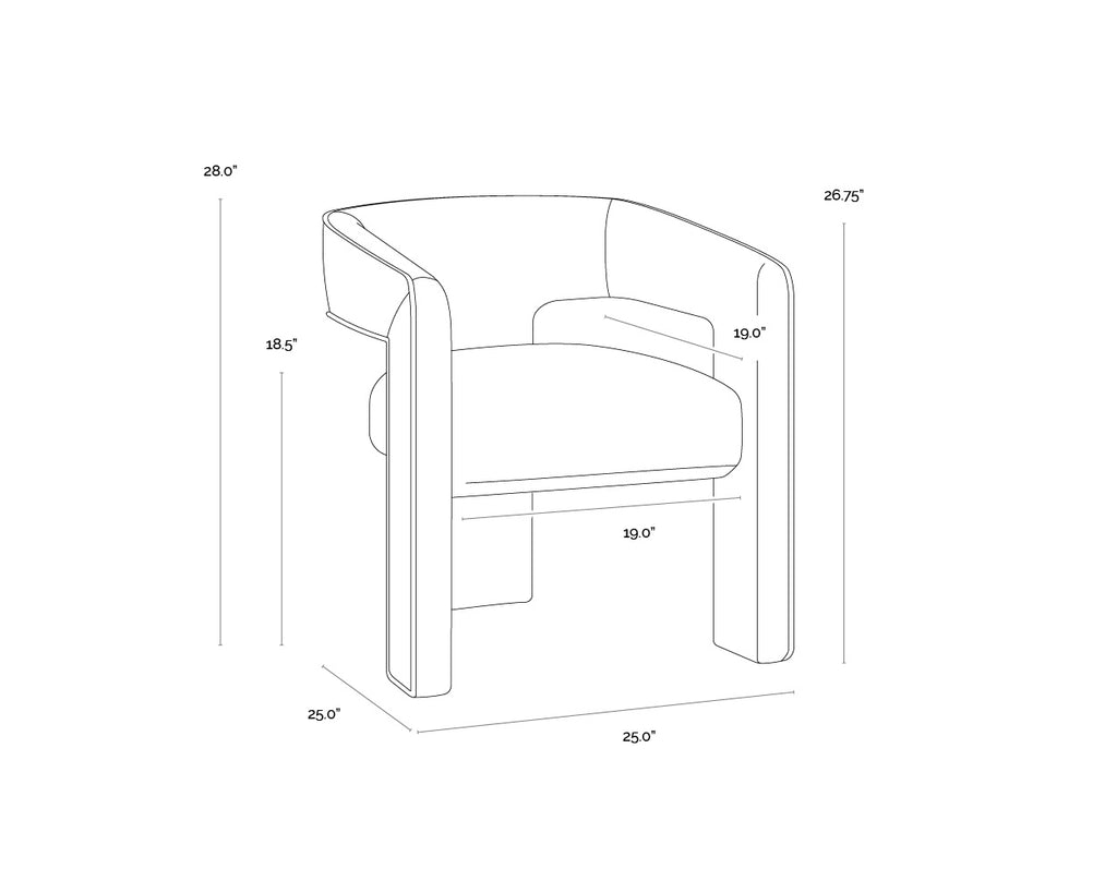Krasner Dining Armchair - Rhapsody Sand