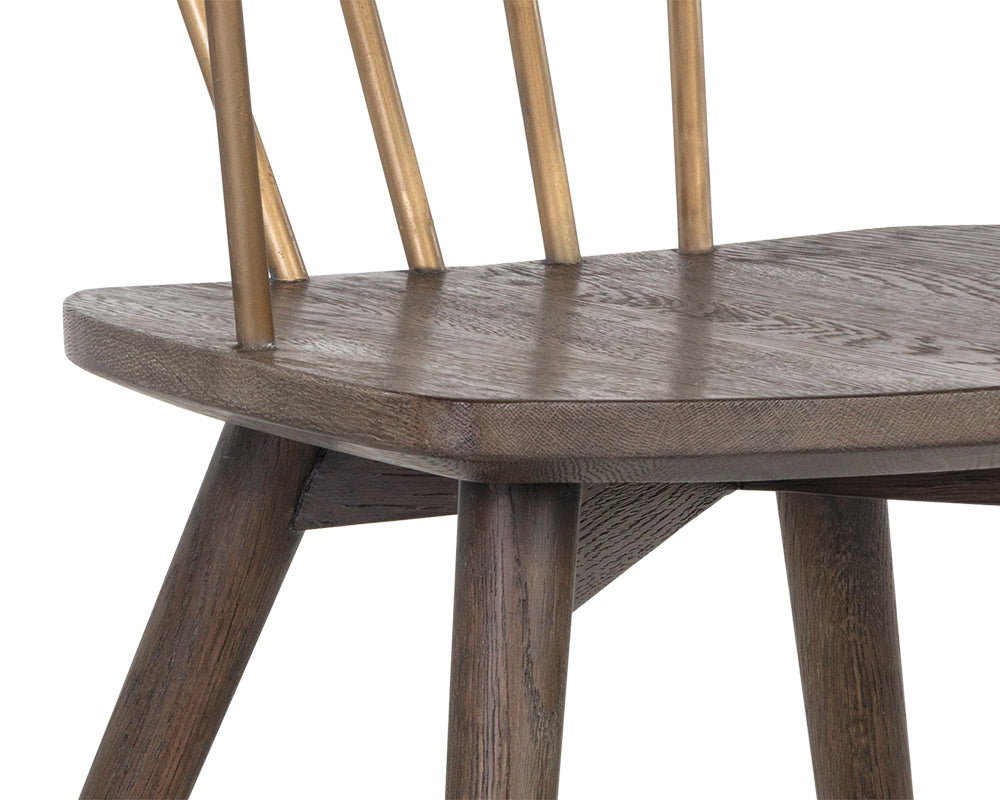 Demi Dining Armchair - Distressed Brown