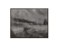 Antique Landscape - 50" X 35" - Brown Floater Frame