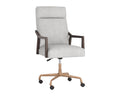 Collin Office Chair - Brown - Saloon Light Grey Leather