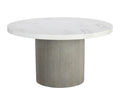 Nicolette Dining Table - Marble Look - Light Grey - 55"