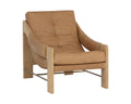 Rafferty Lounge Chair - Rustic Oak - Ludlow Sesame Leather
