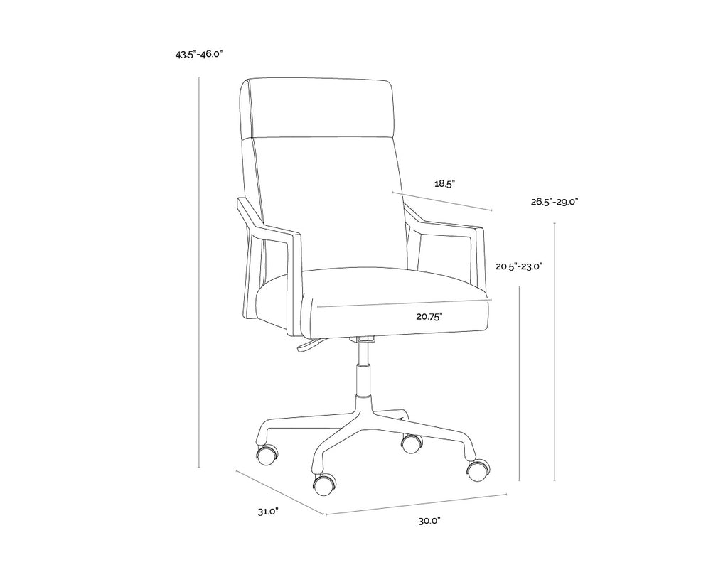 Collin Office Chair - Natural - Heather Ivory Tweed