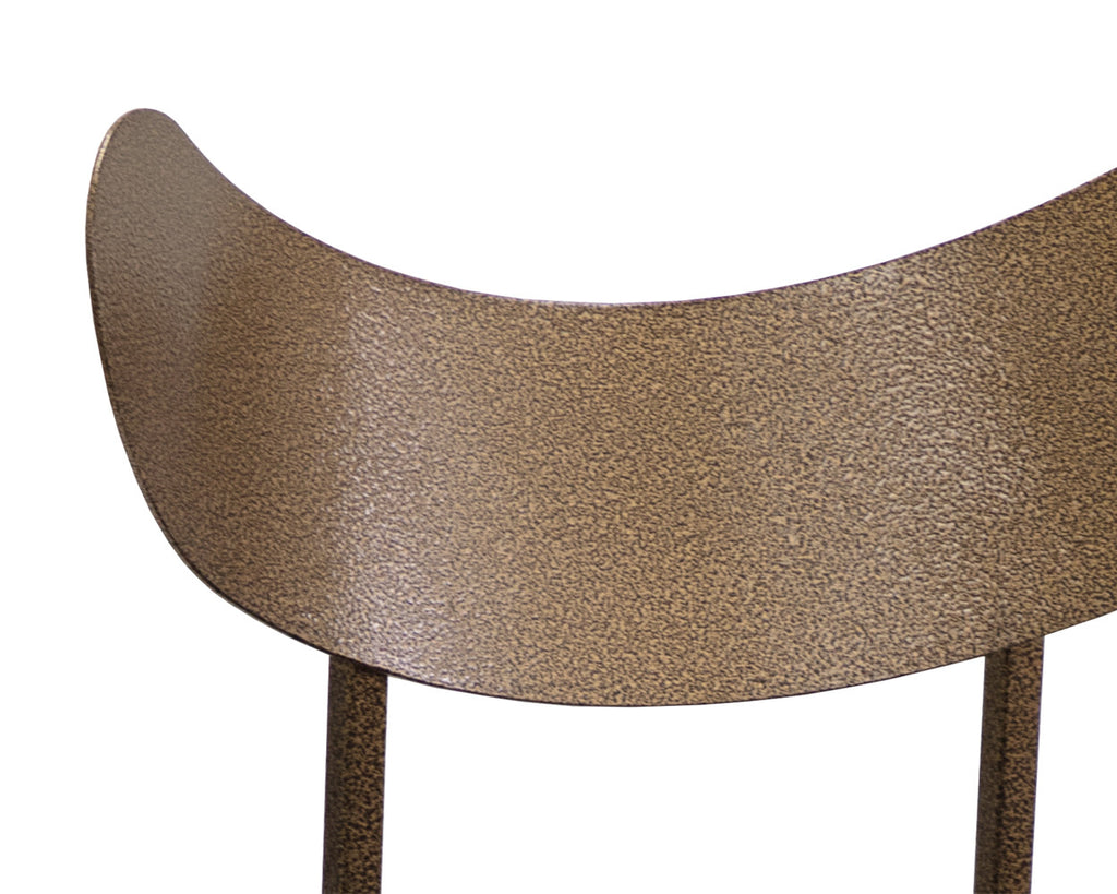 Gibbons Counter Stool - Antique Brass - Charcoal Black Leather