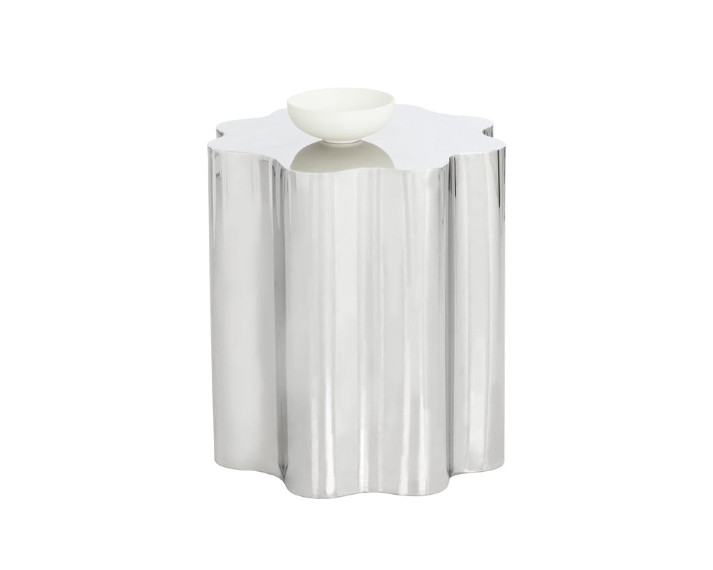 Dahlia End Table - Stainless Steel