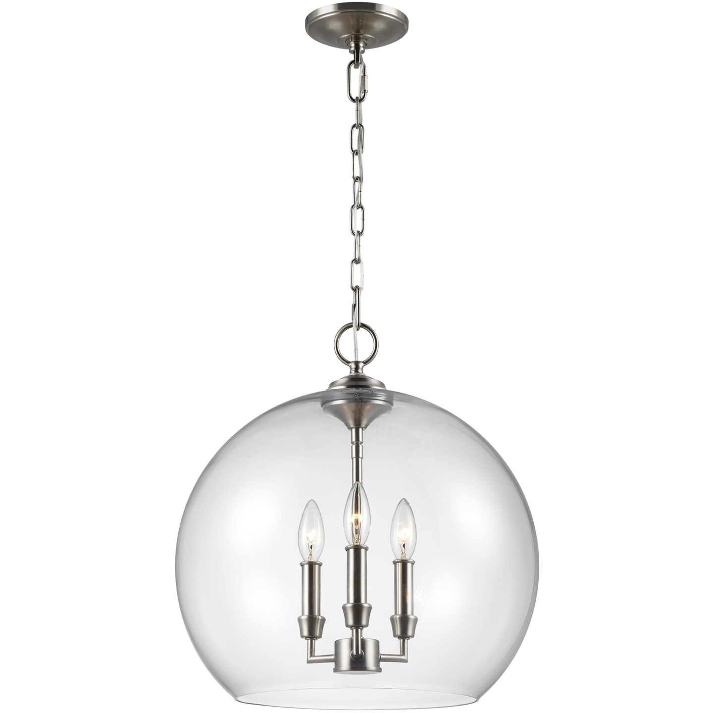 Lawler Orb Pendant Satin Nickel