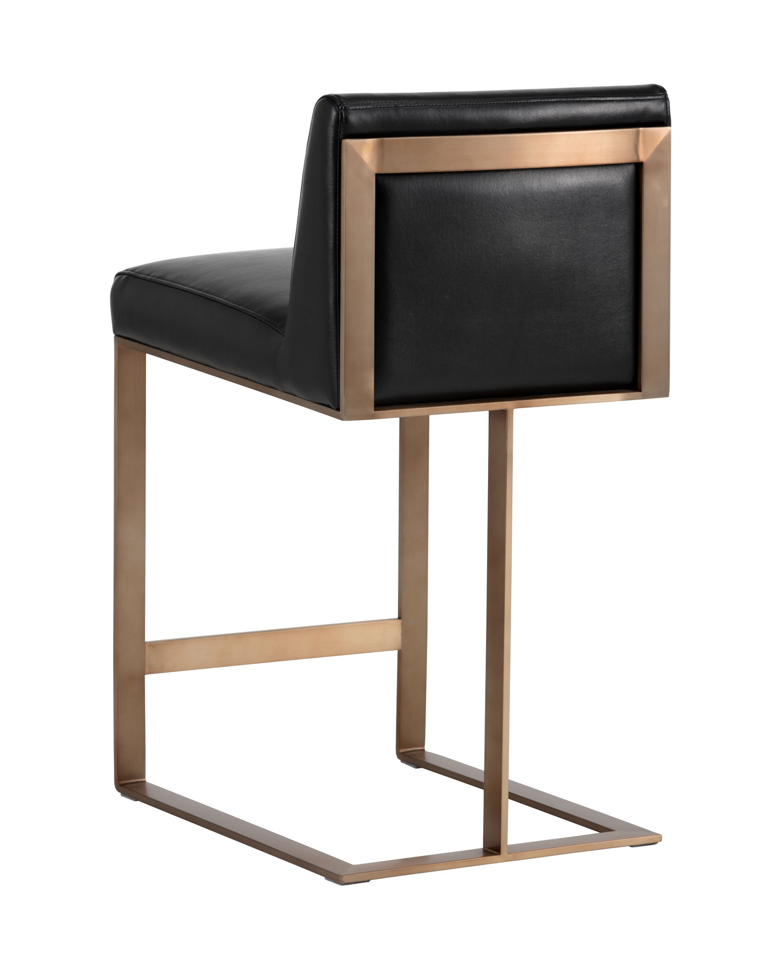 Dean Counter Stool - Antique Brass - Cantina Black