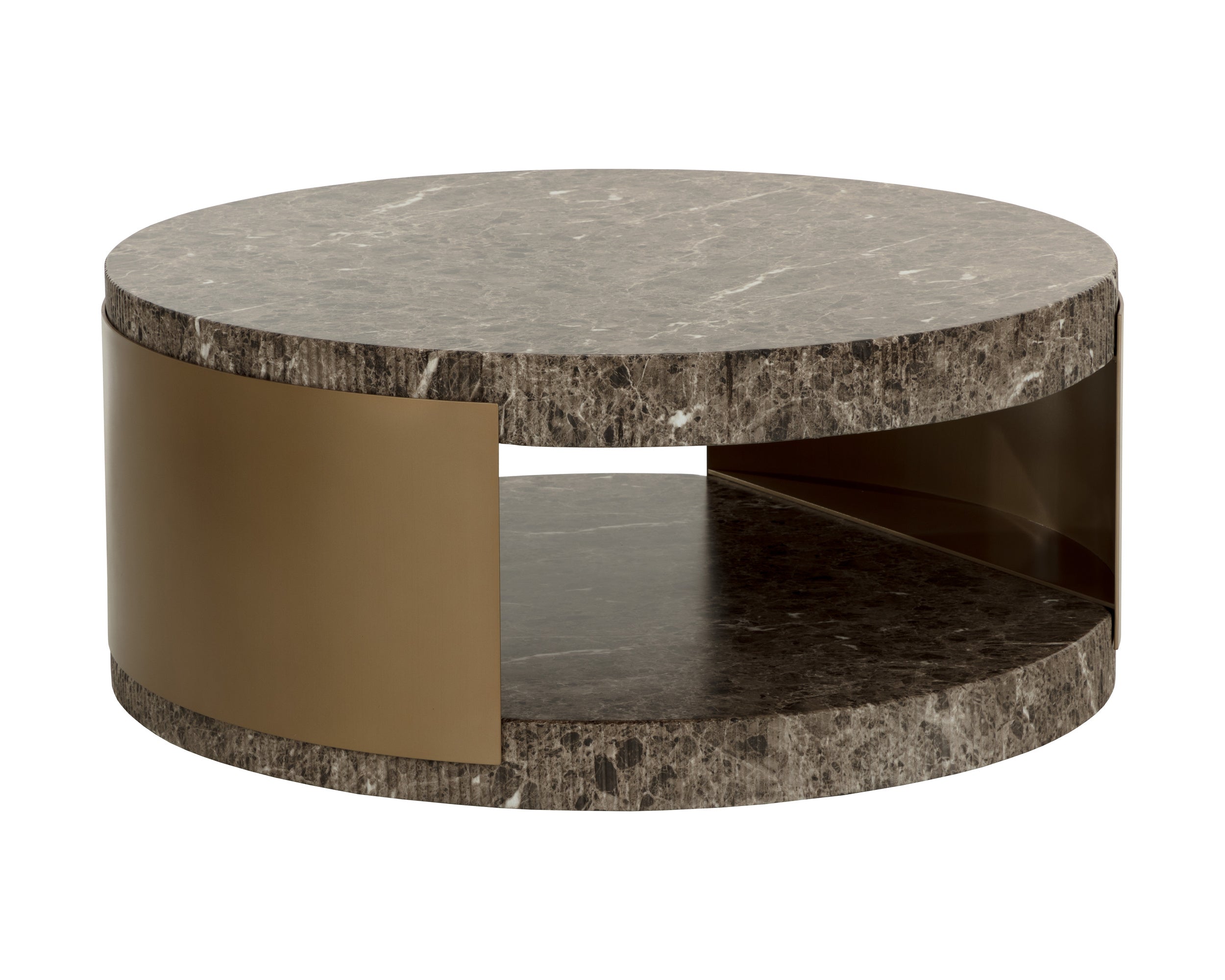 Cavette Coffee Table - Marble Look - Dark Emperador