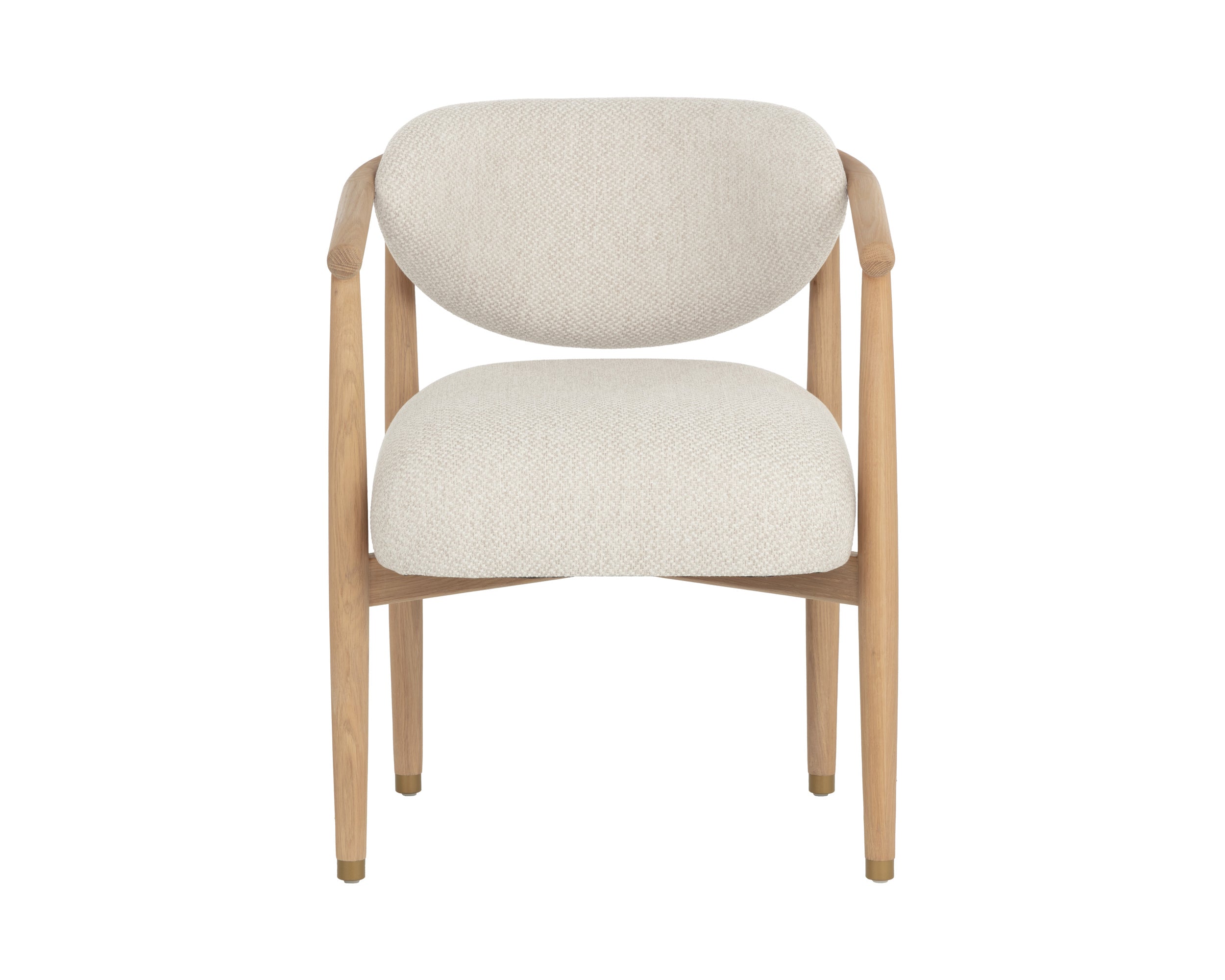 Sigrid Dining Armchair - Light Oak - Monument Oatmeal
