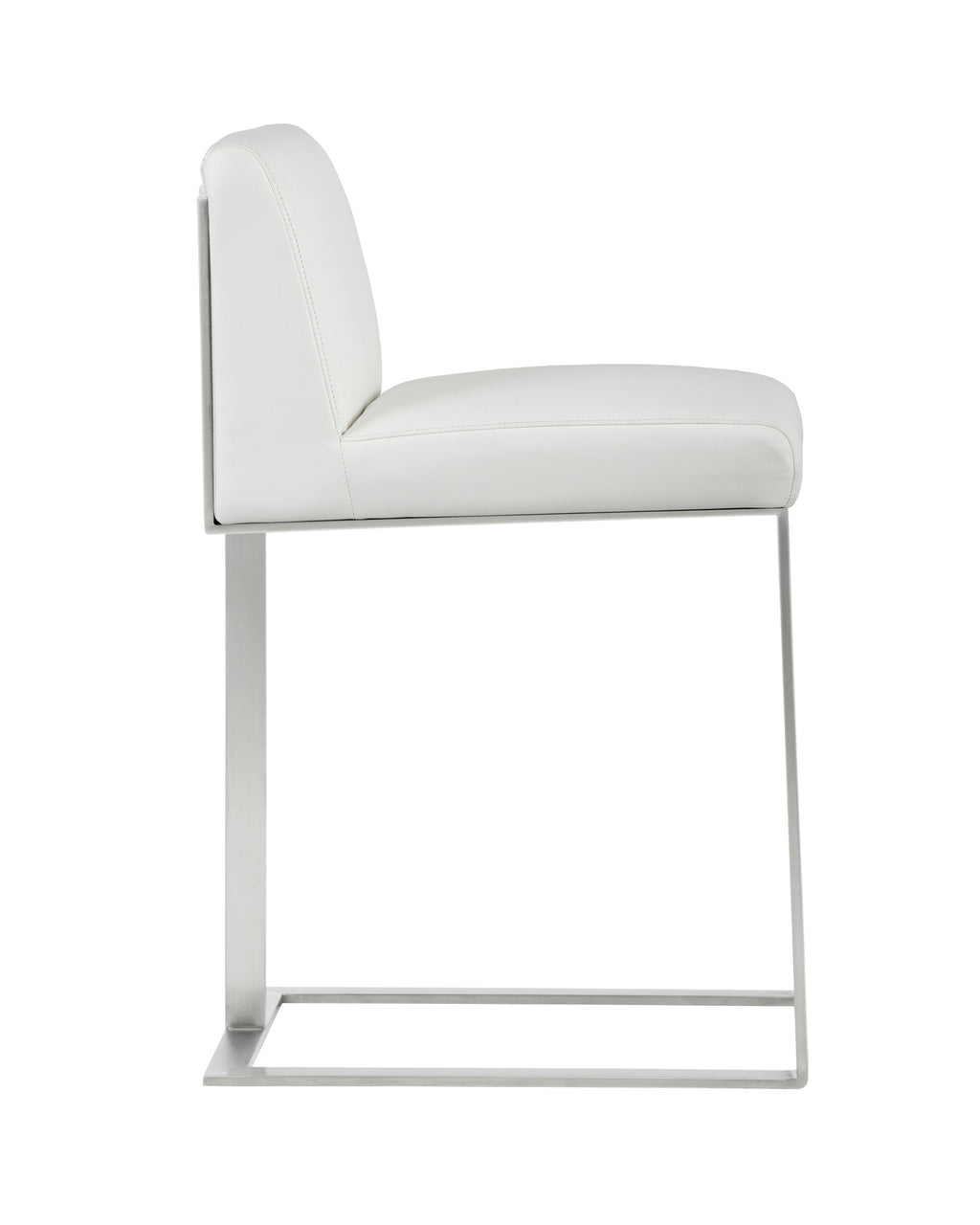 Dean Counter Stool - Stainless Steel - Cantina White