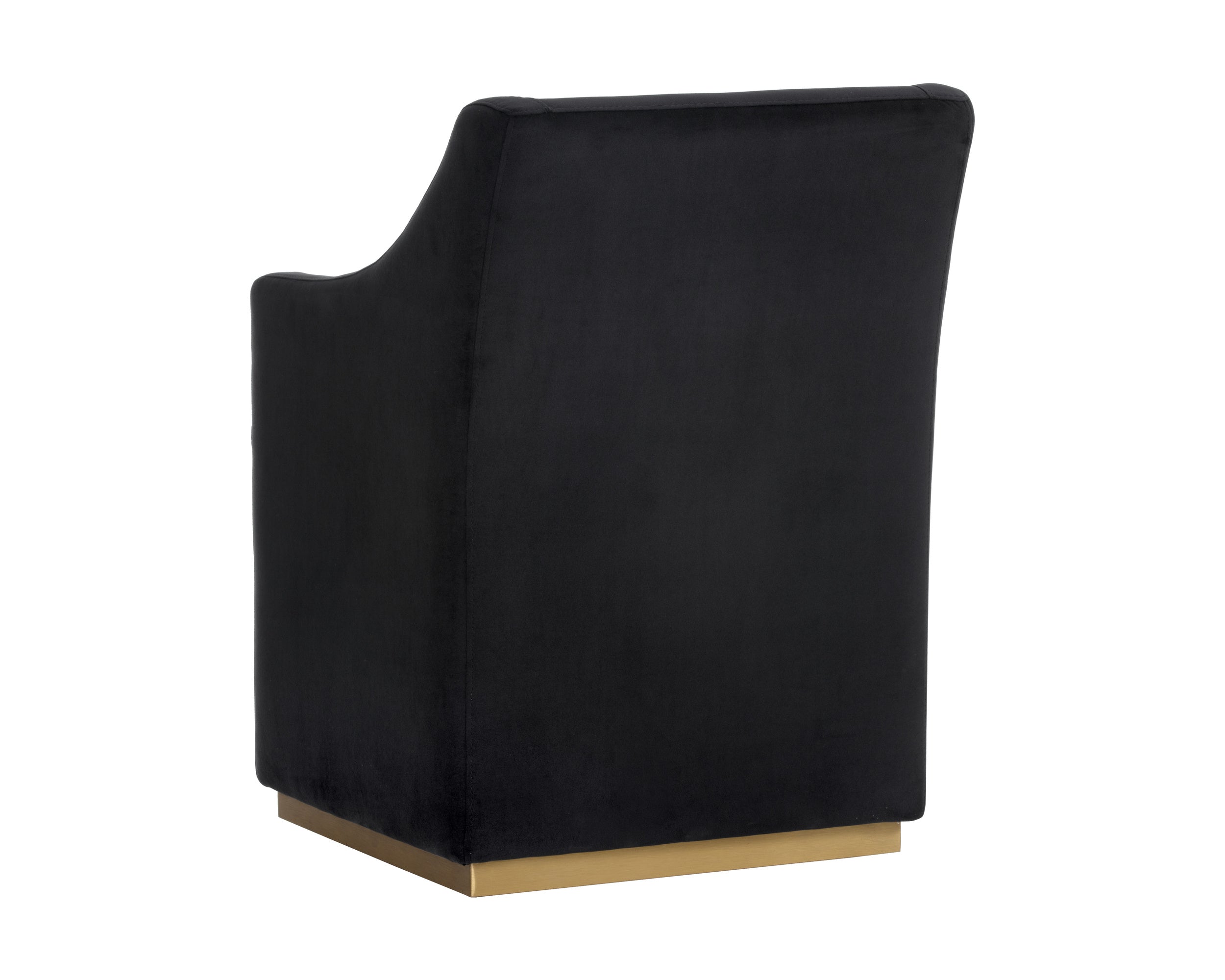 Zane Wheeled Dining Armchair - Abbington Black