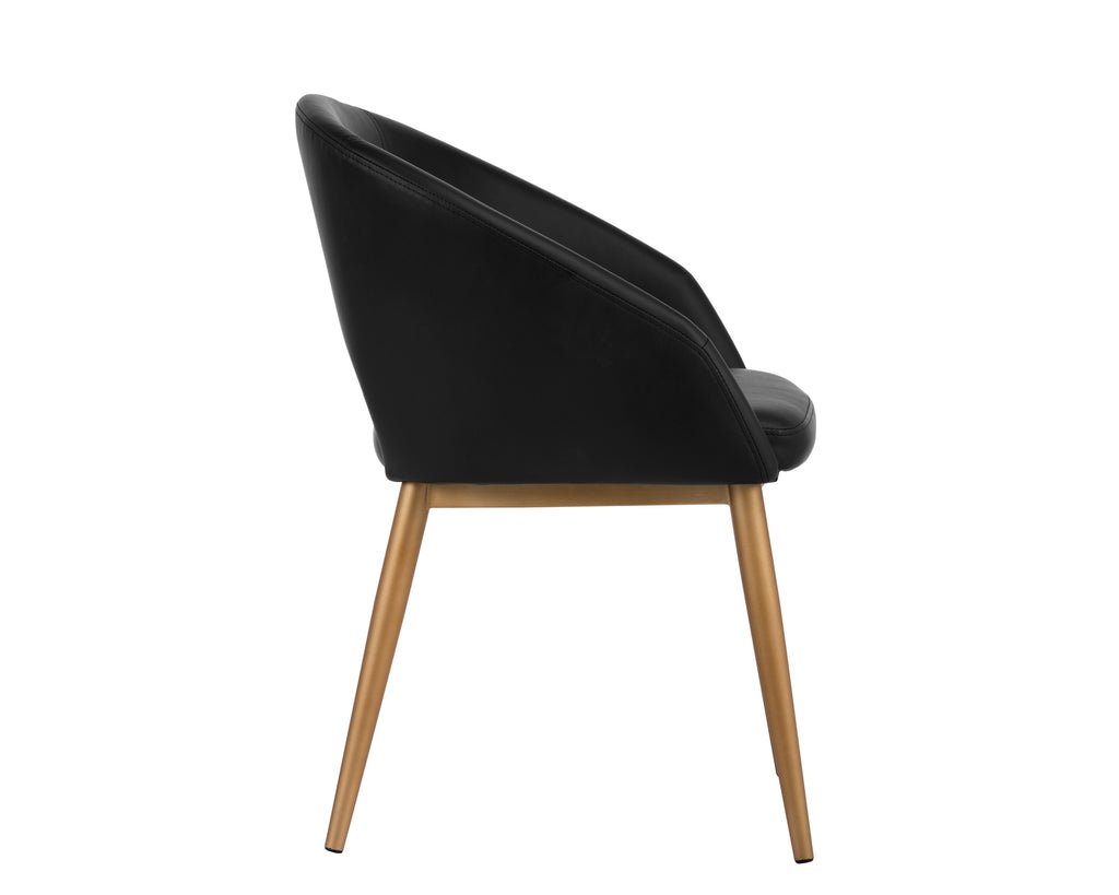Thatcher Dining Armchair - Black - Antique Grey
