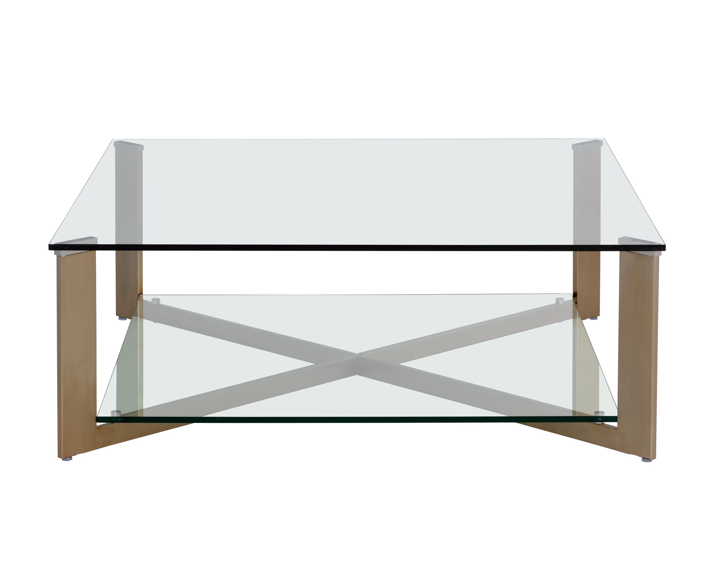 Xavier Coffee Table - Square - Antique Brass