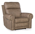 Duncan Power Recliner with Power Headrest & Lumbar | Light Brown