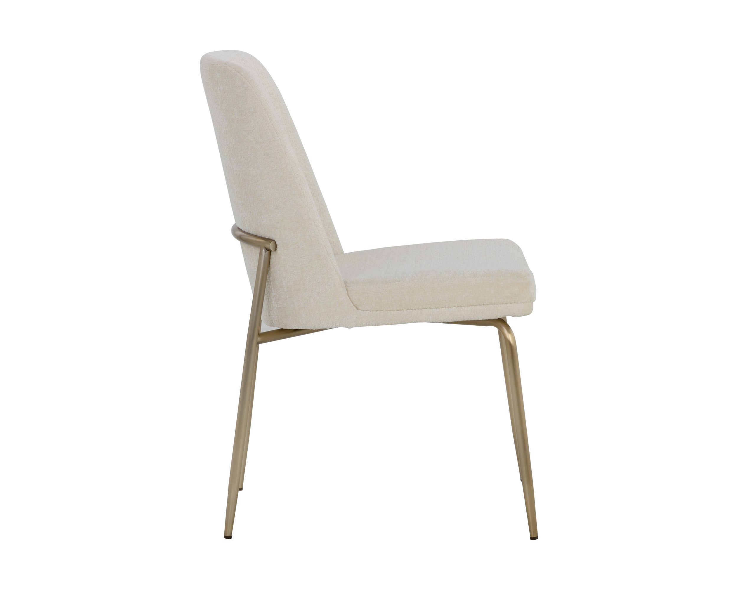 Zeke Dining Chair - Antique Brass - Bergen Ivory