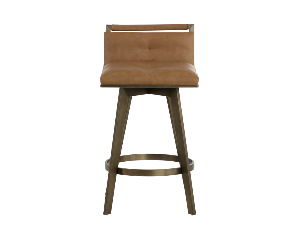Arizona Swivel Counter Stool - Milliken Cognac