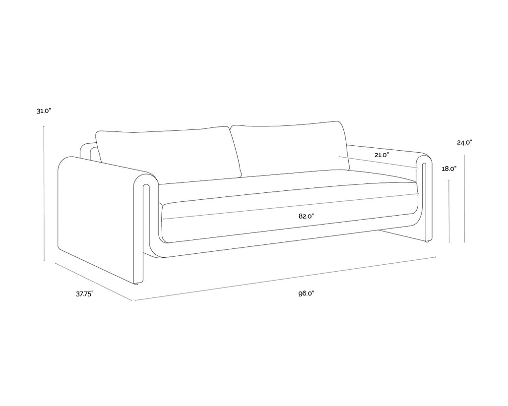 Tibi Sofa - Natural - Louis Cream